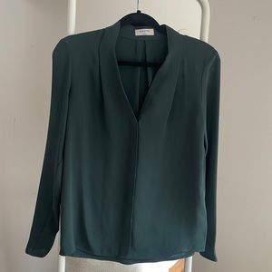 Aritzia/Babaton Emerald Long Sleeve Blouse, Size Small, Like new condition